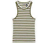 Dockers Rib Knit Tank Tees, Aguacate Stripe, M Mujeres