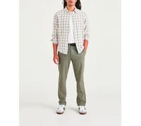 Dockers Dockers - Pantalón de hombre chino casual elástico. Verde militar Talla 38-40 - Largo 32