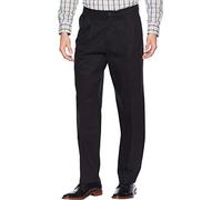 Dockers Men's Classic Fit Signature Khaki Lux Cotton Stretch Pants - Pleated D3, Black, 34 32