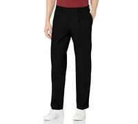 Dockers Men's Classic Fit Signature Khaki Lux Cotton Stretch Pants - Pleated D3, Black, 42 30