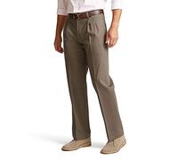 Dockers Men's Classic Fit Signature Khaki Lux Cotton Stretch Pants-Pleated D3, Dark Pebble, 32W x 30L