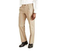 Dockers Men's Classic Fit Signature Khaki Lux Cotton Stretch Pants - Pleated D3, Timber Wolf, 42 30