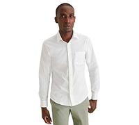 Dockers Camisa de hombre slim lisa blanca. Blanco L