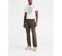 Dockers Pantalón de hombre estilo chino casual con pinzas tapered fit. Verde oscuro 34 - Largo 2 Corto/2