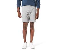 Dockers Pantalones Cortos Ultimate Straight Fit Supreme Flex para Hombre (estándar y Grande y Alto), Papel de Aluminio Gris.