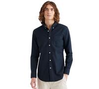 Dockers Stretch Oxford Shirt, Camisa Hombre, Navy Blazer Dyed, XXL