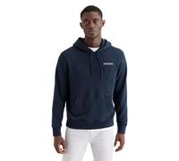 Dockers Sudadera con Capucha Popover Sweatshirts, Stencil Navy Blazer (Egret), M para Hombre