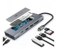 Docking/Caja Externa USB Tipo-C Leotec LEDS07/ Ranura SSD M.2/ 2xUSB/ 1xUSB Tipo-C/ 1xHDMI 4K/ 1xLec