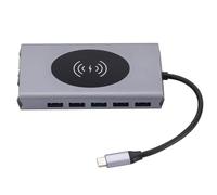 Docking Station,13-In-1 Hub, Multiple Port Splitter, Type C Dock Station 3.0 Monitor Adapter for All Laptop Computer, Useful for Those Who Have Limited to USB Ports