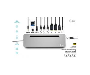Docking station i - tec usb tipo c 12 en 1 + cargador 100w