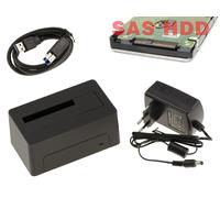 Docking Station para Disco SAS Conexión USB3.0 5G Alimentación 12V 2A Máx 18TB