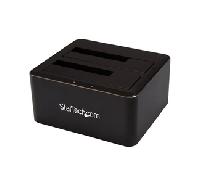StarTech.com Docking Station USB 3.0 de 2 Bahías SATA de 2,5 o 3,5 Pulgadas para SSD o Disco Duro Base de Conexión para Unidades de Disco