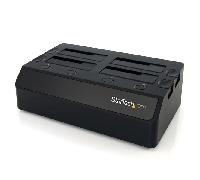 StarTech.com Base de Acoplamiento USB 3.0 de 4 Bahías SATA - Docking Station USB de Discos Duros o SSD SATA III de 2,5/3,5" - de Intercambio en Caliente - Carga Superior