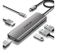 Docking Station USB C para macOS, Triple Pantalla MST Hub USB C con Dual HDMI, 100W PD, 3 USB 3.0, Adaptador Tipo C para MacBook Pro/Air, Windows, Portátiles (Modo Extendido en Mac)