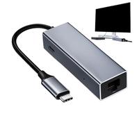 Docking Station USB C, USB Hub,100w PD Input Multiport Adapter, Aluminum Alloy Material, Portable Data Transfers for Charge and Data Transmission, 7x3x2cm/2.76x1.18x0.79 Inches