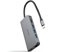Docking Tipo-C Nanocable 10.16.4609/ 3xUSB/ 1xHDMI 4K/ 1xRJ45/ 1xLector tarjetas/ 1xUSB Tipo-C PD/ Gris