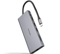 Docking Tipo-C Nanocable 10.16.4612/ 3xUSB/ 1xUSB Tipo-C/ 2xHDMI 4K/ 1xDisplayPort/ 1xRJ45/ 1xLector tarjetas/ 1xJack 3.5/ 1xUSB Tipo-C PD/ Gris