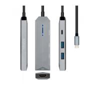Docking USB 3.0 Tipo-C Aisens ASUC-4P002-GR/ 1 HDMI/ 2 USB/ USB PD/ Gris