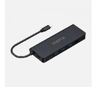 Griffin Hub USB-C APPC53 – HDMI 4K, 3x USB-A 3.0, Lector SD/MicroSD, USB-C PD 100W – Negro