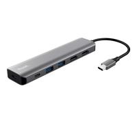 Docking USB-C Trust Dalyx 6-in-1 USB-A 3.0/2 HDMI/Carga 85W Gris