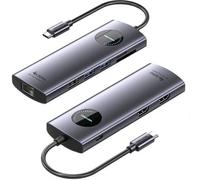 Docking USB Tipo-C Vention TQVHB/ 2xHDMI/ 3xUSB/ 1xRJ45/ 1xLector de Tarjetas/ 1xUSB Tipo-C PD/ Gris