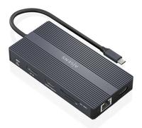 DOCK AISENS 12 EN 1 USB-C A 2xHDMI DP RJ45 4xUSB-A USB-C USB-C PD 20CM