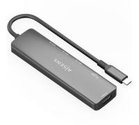 Docking USB Tipo-C Aisens ASUC-6P024-GR/ 1xHDMI 4K/ 3xUSB/ 1xLector Tarjetas/ Gris
