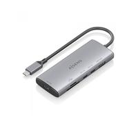 AISENS - USB-C Dock 6 en 1, USB-C a 1xHDMI, 1xUSB-A 10G, 2xUSB-C 10G, 1xSD, 1xMicroSD, Gris, 20cm