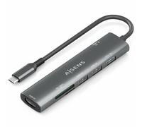 Docking USB Tipo-C Aisens ASUC-7P025-GR- 1xHDMI- 3xUSB- 1xUSB Tipo-C PD- 1xLector Tarjetas- Gris