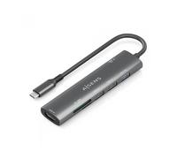 Docking USB Tipo-C Aisens ASUC-7P025-GR/ 1xHDMI/ 3xUSB/ 1xUSB Tipo-C PD/ 1xLector Tarjetas/ Gris