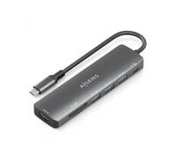 Docking USB Tipo-C Aisens ASUC-7P025-GR/ 1xHDMI/ 3xUSB/ 1xUSB Tipo-C PD/ 1xLector Tarjetas/ Gris