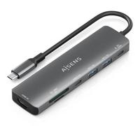 Docking USB Tipo-C Aisens ASUC-7P026-GR/ 1xHDMI/ 2xUSB/ 1xUSB Tipo-C / 1xUSB Tipo-C PD/ 1xLector Tarjetas/ Gris