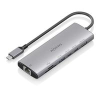 Docking USB Tipo-C Aisens ASUC-7P032-GR/ 1xHDMI/ 1xUSB/ 2xUSB Tipo-C/ 1xRJ45/ 1xLector Tarjetas/ Gris