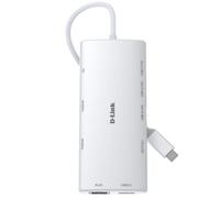 Docking usb tipo-c d-link dup-a01/ 1xusb/ 2xusb tipo-c/ 2xhdmi 4k/ 1xrj45/ 1xlector de tarjetas/ 1xusb tipo-c pd/ blanco