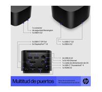 Docking usb tipo-c hp g4/ 2xusb/ 2xusb tipo-c/ 1xac/ 1xhdmi/ 1xrj45/ 2xdisplayport/ 1xthunderbolt/ 2xusb pd/ 1xusb tipo-c pd/