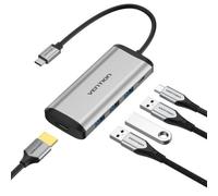Docking USB Tipo-C Vention CNBHB/ 1xHDMI/ 3xUSB/ 1xUSB Tipo-C/ Gris