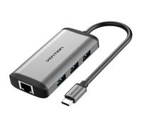 Docking USB Tipo-C Vention CNCHB/ 1xHDMI 4K/ 3xUSB/ 1xUSB Tipo-C PD/ 1xRJ45/ Gris