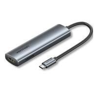 Docking USB Tipo-C Vention TGLHB/ 1xUSB Tipo-C/ 2xUSB/ 1xHDMI 4K/ 1xUSB Tipo-C PD/ Gris