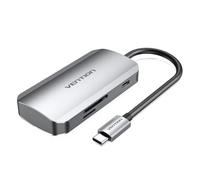 Vention docking usb tipo-c tnhhb/ 3xusb/ 1xusb tipo-c pd/ 1xlector tar