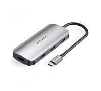 Docking USB Tipo-C Vention TOFHB/ 1xHDMI/ 3xUSB/ 1xUSB Tipo-C/ 1xUSB Tipo-C PD