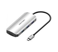 Docking usb tipo-c vention toihb/ 1xhdmi/ 1xvga/ 3xusb/ 1xusb tipo-c pd/ gris