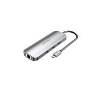 Docking USB Tipo-C Vention TOLHB- 1xHDMI- 3xUSB- 1xUSB Tipo-C PD- 1xRJ45- 1xLector Tarjetas SD- 1x MicroSD- Jack 3.5- Gris