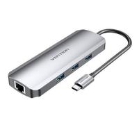 Docking USB Tipo-C Vention TOLHB/ 1xHDMI 4K/ 3xUSB/ 1xUSB Tipo-C PD/ 1xRJ45/ 1xLector Tarjetas SD/ 1