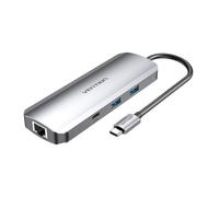 Docking USB Tipo-C Vention TOMHB/ 1xHDMI/ 2xUSB/ 1xUSB Tipo-C/ 1xUSB Tipo-C PD/ 1xRJ45/ 1xLector Tarjetas SD y MicroSD/ Jack 3.5