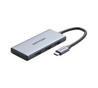 Docking USB Tipo-C Vention TOOHB/ 1xHDMI/ 3xUSB/ 1xLector Tarjetas SD y MicroSD/ Gris