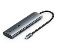 Docking USB Tipo-C Vention TPSHB/ 1xHDMI 4K/ 2xUSB/ 2xUSB Tipo-C/ 1xRJ45/ 1xUSB Tipo-C PD/ 1xLector