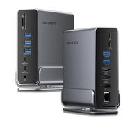 Docking usb tipo-c vention tpuh0/ 2xhdmi/ 1xdisplayport/ 3xusb tipo-c/ 5xusb/ 1xrj45/ 1xlector de tarjetas/ 1xjack 3.5/ 1xusb