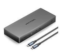 Docking usb tipo-c vention tpwh0/ 2xhdmi 4k/ 1xdisplayport/ 3xusb/ 2xusb tipo-c/ 1xusb tipo-c pd/ 1xrj45/ 1xlector tarjetas/