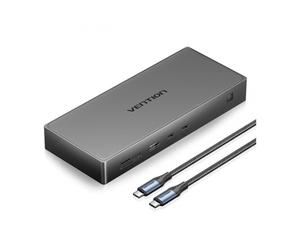 Docking usb tipo-c vention tpwh0/ 2xhdmi 4k/ 1xdisplayport/ 3xusb/ 2xusb tipo-c/ 1xusb tipo-c pd/ 1xrj45/ 1xlector tarjetas/