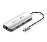 Docking USB Tipo-C Vention TQHHB 6 en 1 con HDMI 4K y PD 100W